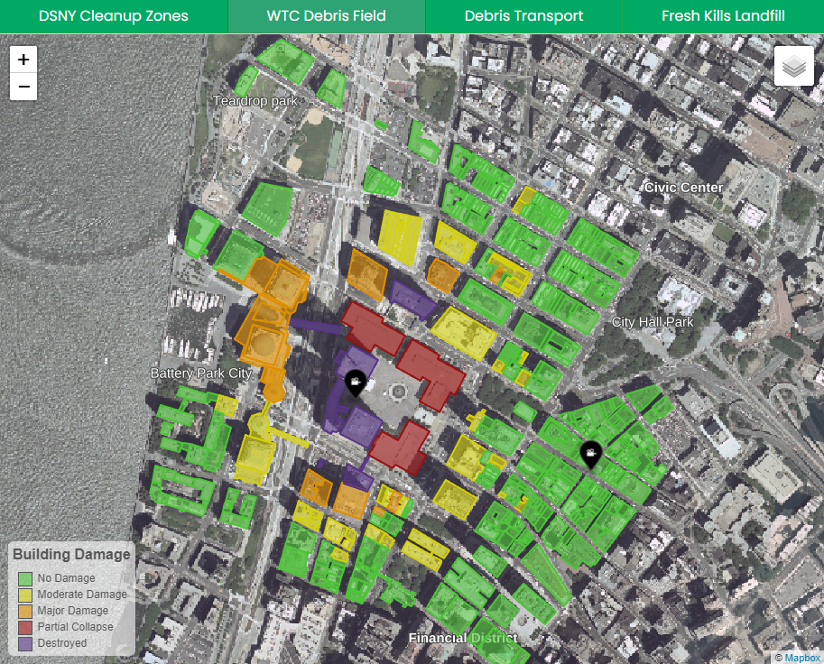 DSNY 9/11 Virtual Exhibit Map